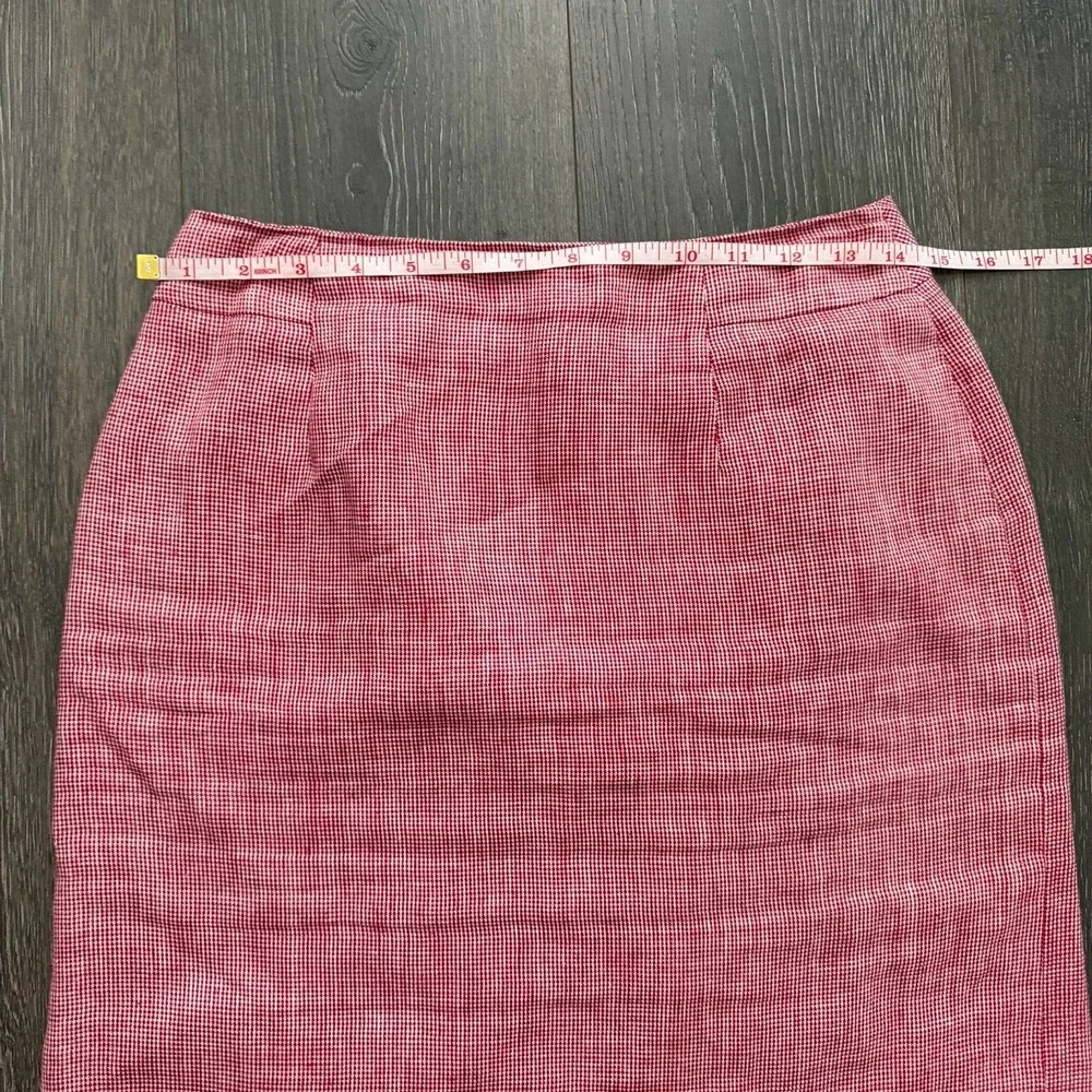 Vitg Talbots Lined Plaid Irish Linen Skirt Sz 4P Academia Preppy Quiet Luxury - Picture 5 of 6